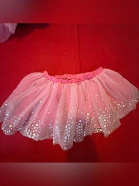 Disney Pink Sequin Tulle Skater Skirt